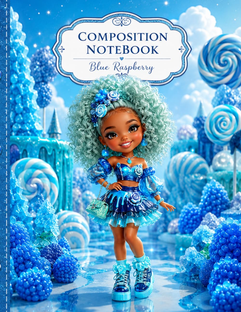 Blue Raspberry Composition Notebook: A Sweet Candy-Themed College-Ruled Notebook for School, Notes, Journaling, and Creative Writing