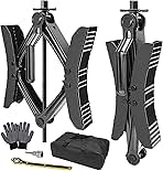 Camper Wheel Chock Stabilizer 2 Sets for RV Travel Trailer Heavy Duty X-Shaped RV Stabilizer Wheel Chock Anti-Move Tire Wheel Chock
