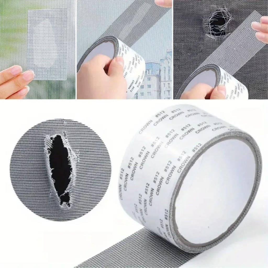 OLLEVRA Pencere Tamir Bandı Güçlü Yapışkanlı, Böcek Önleyici Yama Bandı 2 mt x 5 cm