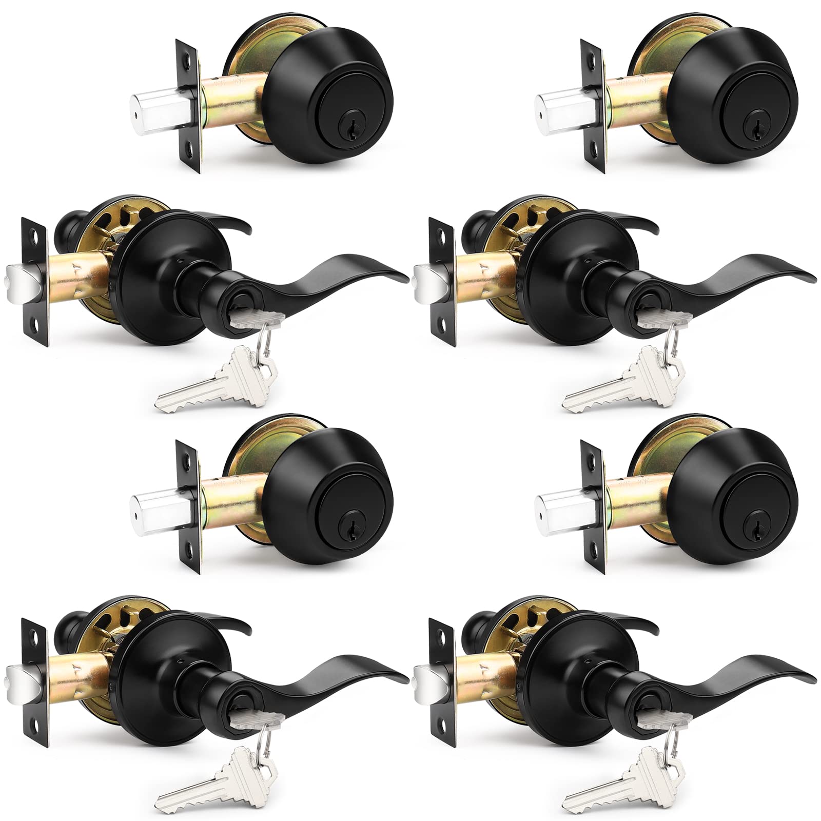 Probrico Door Handle Set - Satin Nickel -21