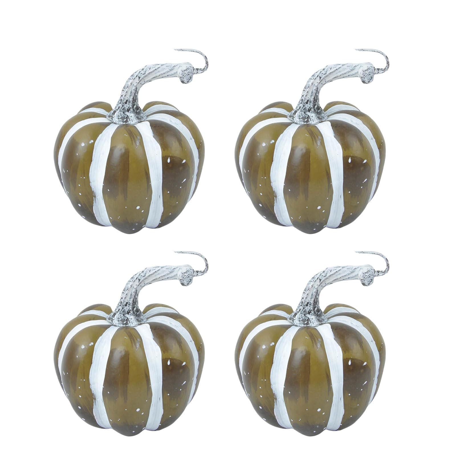 Oxxggkao Green Pumpkin Model Set Of 4 Pieces Lightweight And Artificial Fall Decor Home Party Embellishments For Table Centerpiece And Harvest Festival Foam Pumpkin For Display