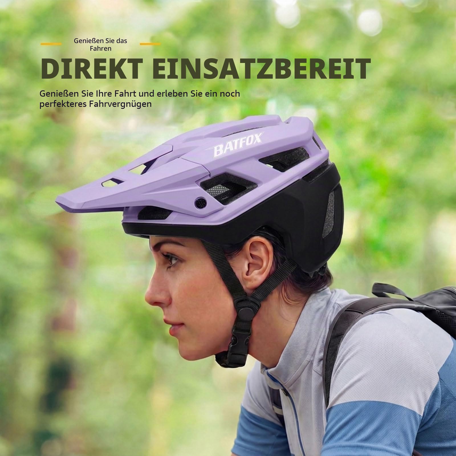 Fahrradhelm Mountainbike Helm Visier Abnehmbar MTB Helme für Herren Damen Erwachsene Jugend