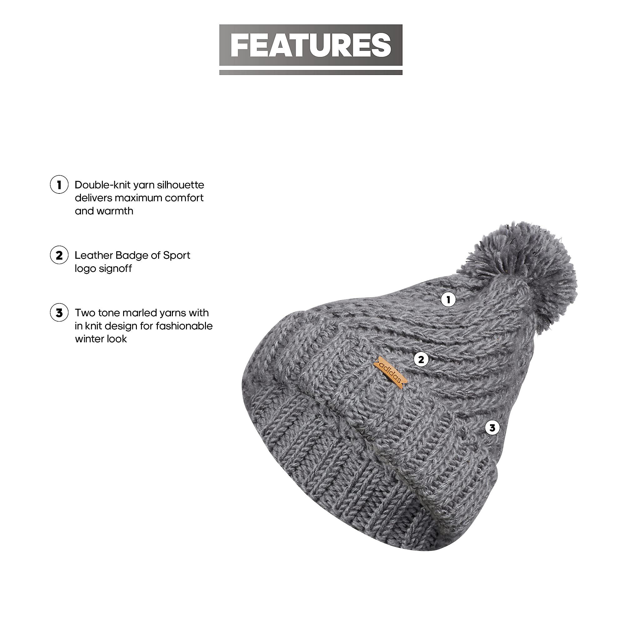 adidas Twilight 3 Ballie Pom Beanie dla kobiet