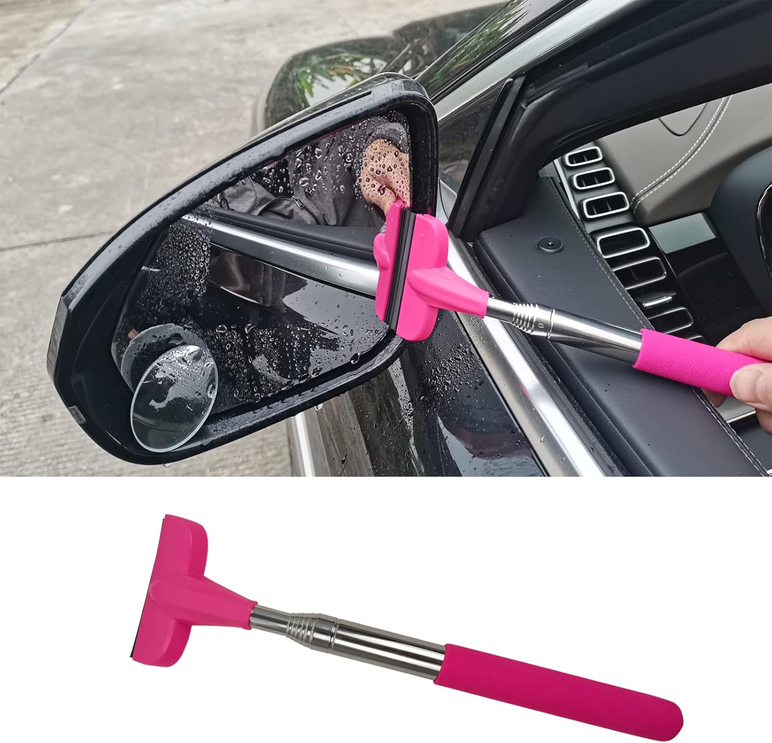Car Rearview Mirror Wiper Telescopic, Retractable Auto