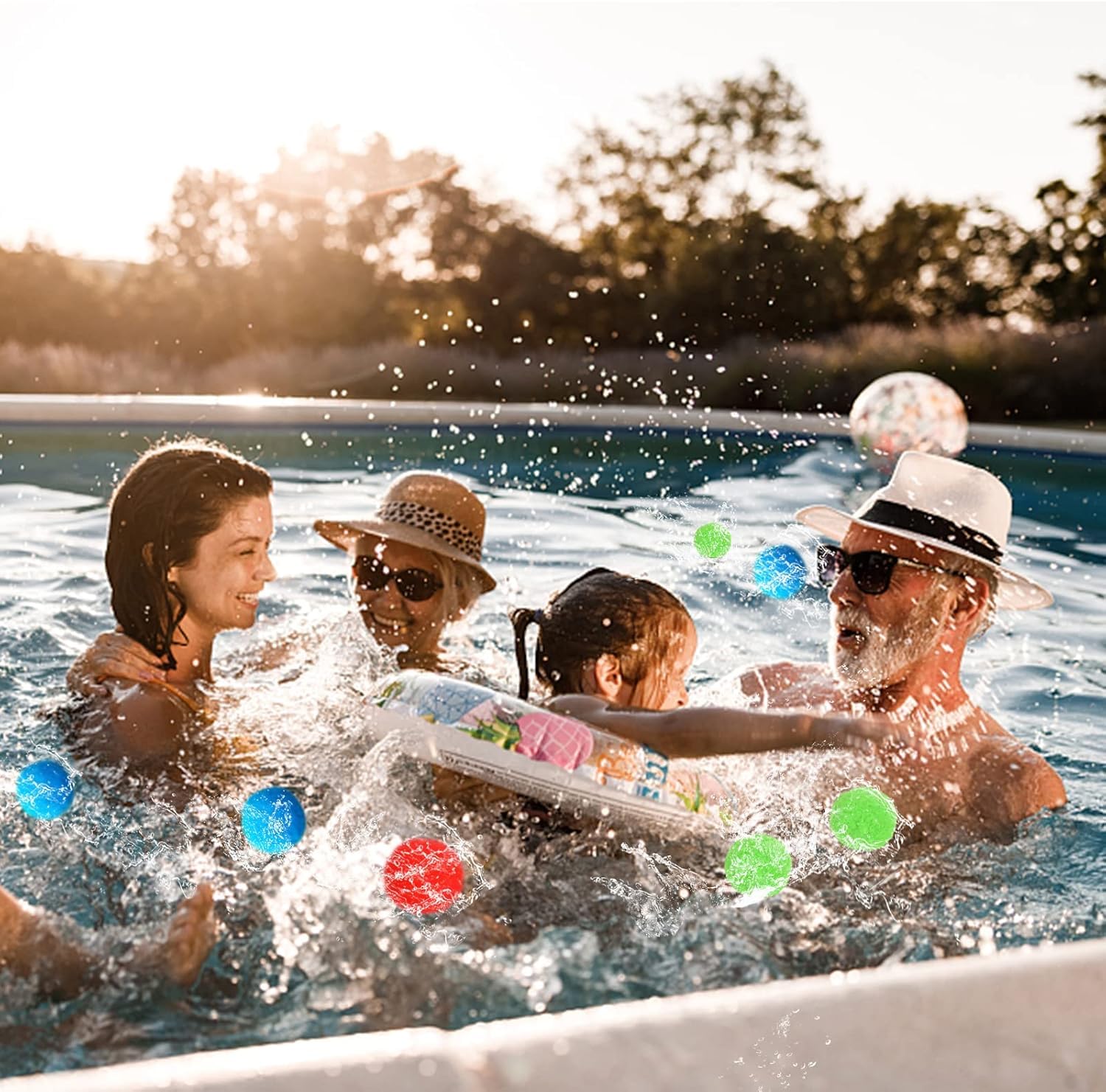 Aurasky Balles à Eau Réutilisables, 30 Pcs Ballon d'eau en Peluche, Bombes à Eau Colorés, Boules à Eclaboussures, Jouets Aquatiques pour Enfants Extérieur Parc Aquatique Piscine Plage Aurasky Balles à Eau Réutilisables, 30 Pcs Ballon d'eau en Peluche, Bombes à Eau Colorés, Boules à Eclaboussures, Jouets Aquatiques pour Enfants Extérieur Parc Aquatique Piscine Plage