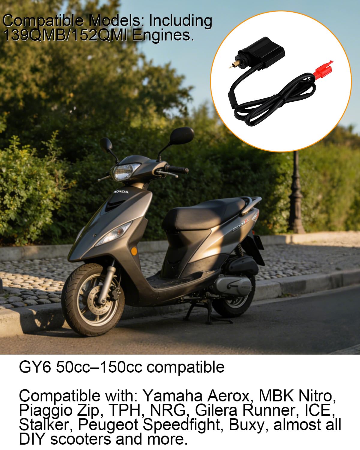 Starter Elettrico Automatico, E-Choke Avviamento Automatico a Freddo Compatibile con Carburatore Dell'orto Phva Speedfight 2 e Gy6 139qma-Qmb per Scooter 50cc a 150cc Accessori