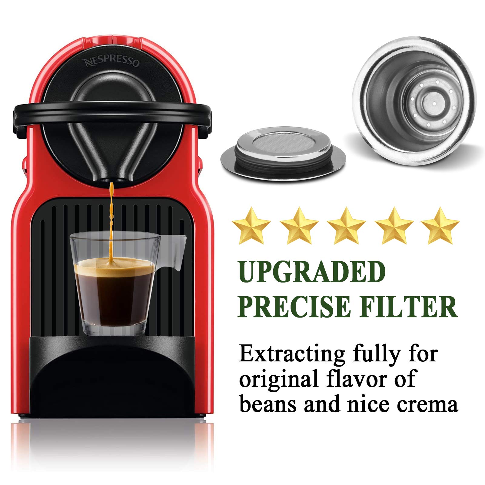 Buy CAPMESSO Espresso Refillable Capsules Reusable Coffee Pod Stainless