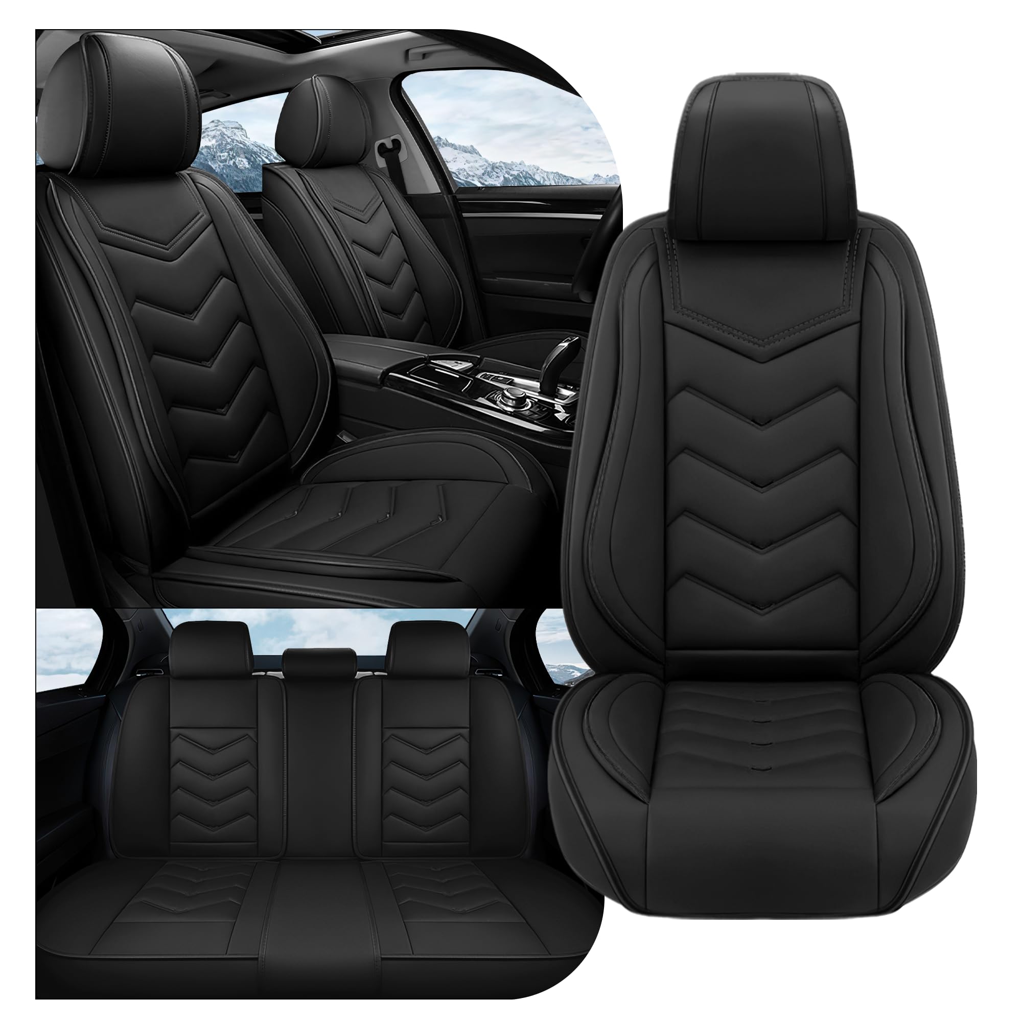 ACDY Car Seat Covers Fit for Honda Civic 2000-2026, Stylish Sport Seat Covers, Waterproof Wear-Resistant Premium Nappa Leather Car Seat Cover.(Full