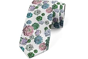 Ambesonne Multicolor Modern Succulent Tie