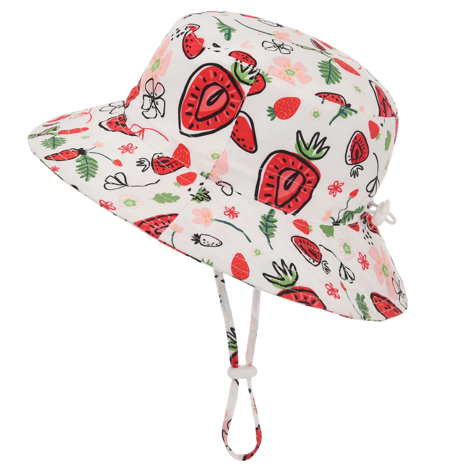 Sombrero de sol para bebé ajustable con protección UPF 50+ para niños rojo 6