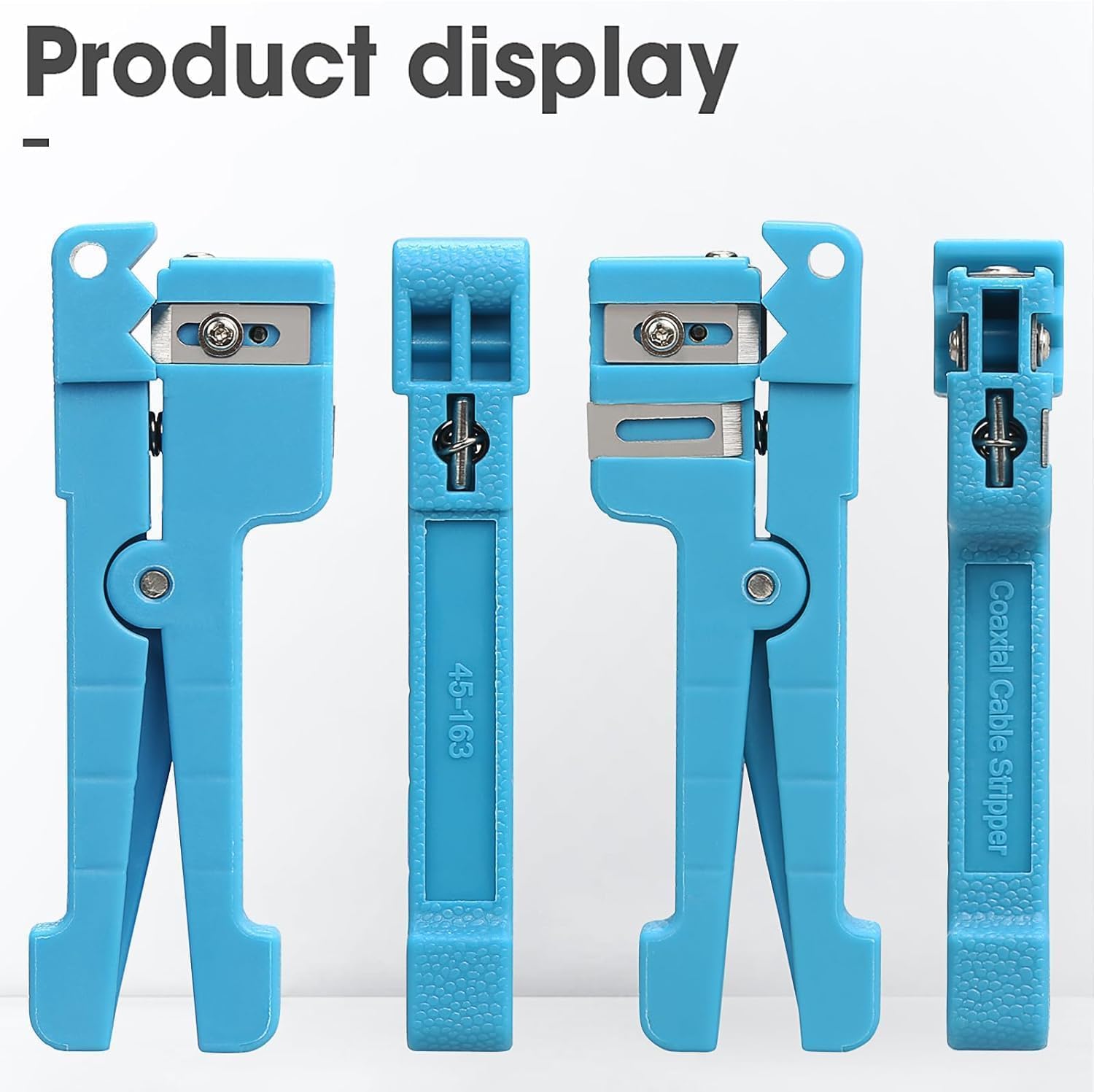 2-piece set fiber optical coaxial bundle tube stripper pliers (45-163+45-165) suitable for 3.2mm-7.9mm wire diameter fiber buffer tube socket stripper, coaxial cable stripper bundle tube stripper