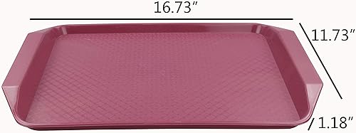 Miniatura 3 de Morcte 6 bandejas de plástico para servir comida rápida, 16.73 x 11.73 pulgadas