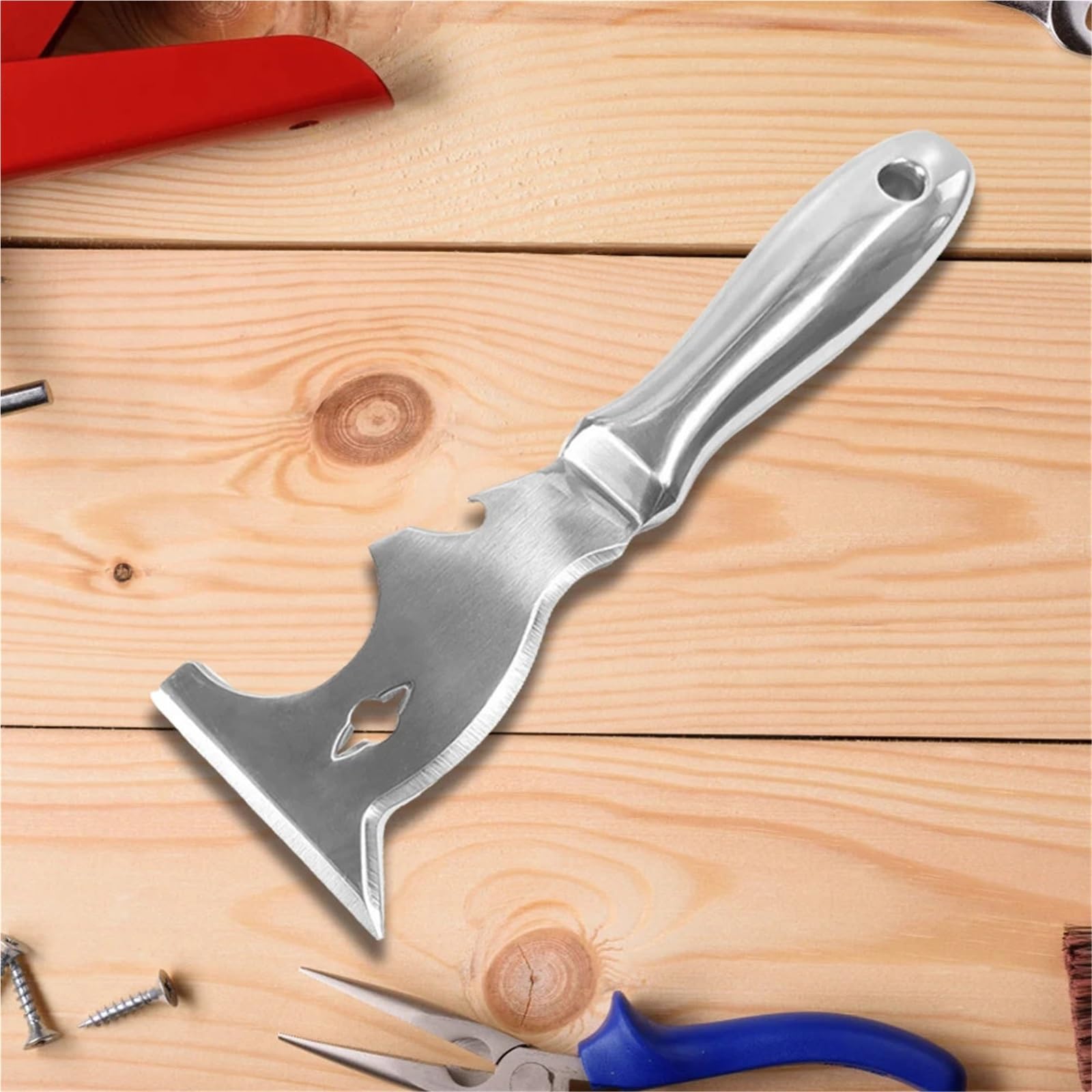 Espatulas Pintura 2 piezas 10 en 1 herramienta de masilla for espátula | Raspador de metal multifunción for pintores que graba usos múltiples