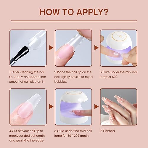 Miniatura 6 de FINGER QUEEN Mini lámpara de uñas LED lámpara de uñas U V para uñas de gel con 5 cuentas LED secador de uñas USB portátil para viajes manicura hogar