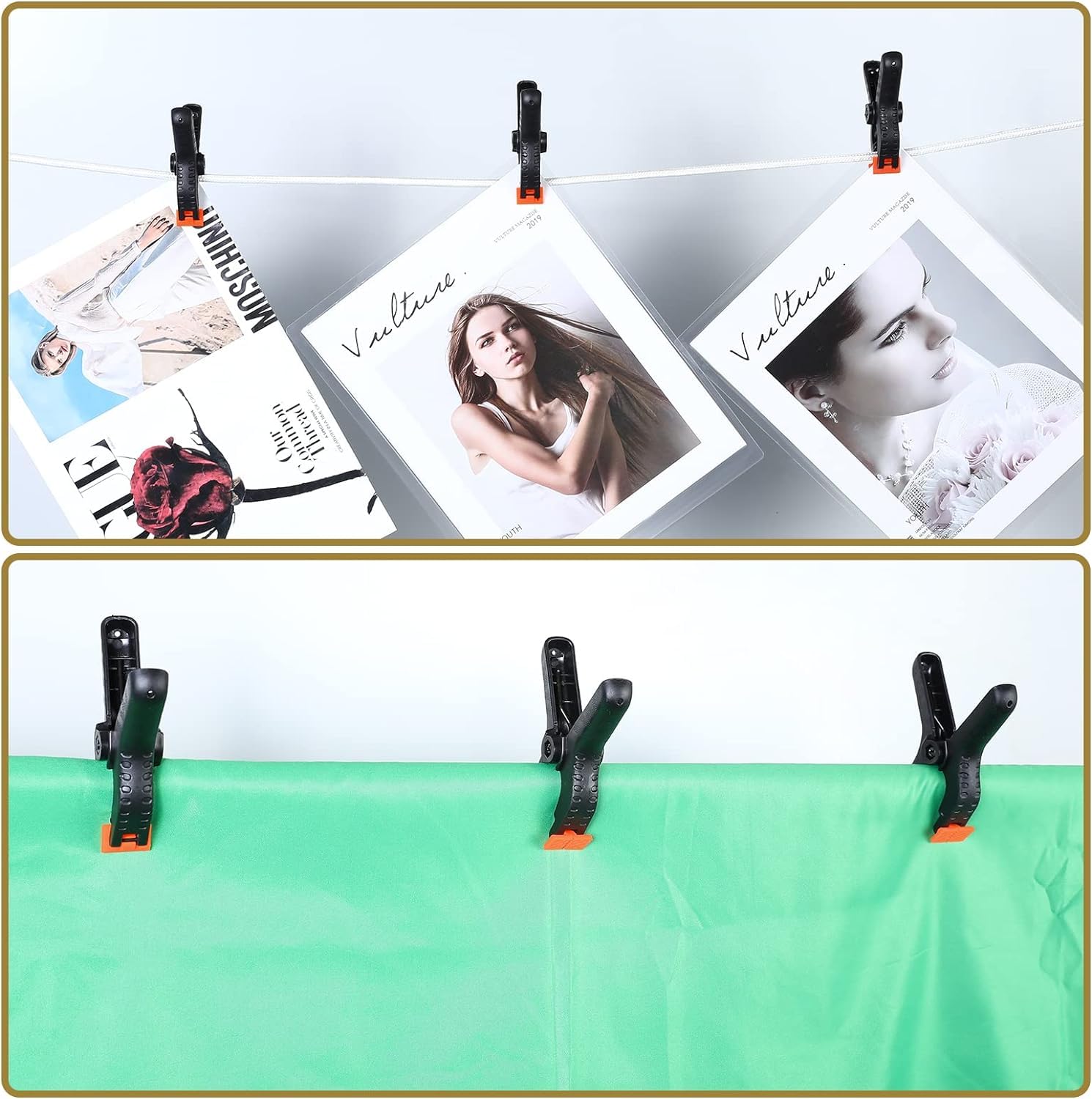 Snapklik.com : UTEBIT 15 Packs Spring Clamps 3.5 Inch Small Clips For ...