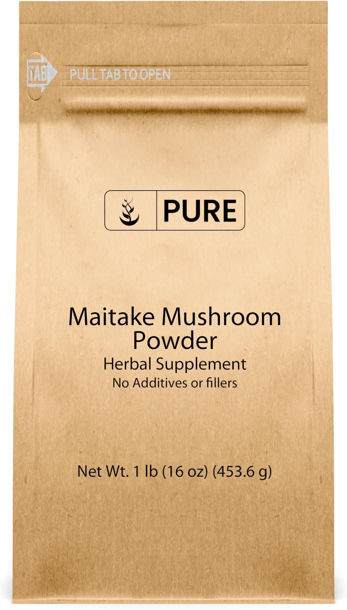Pure Original Ingredients Maitake Mushroom Powder (1lb) Hen-of-The-Woods, Non-GMO, Lab-Verified.