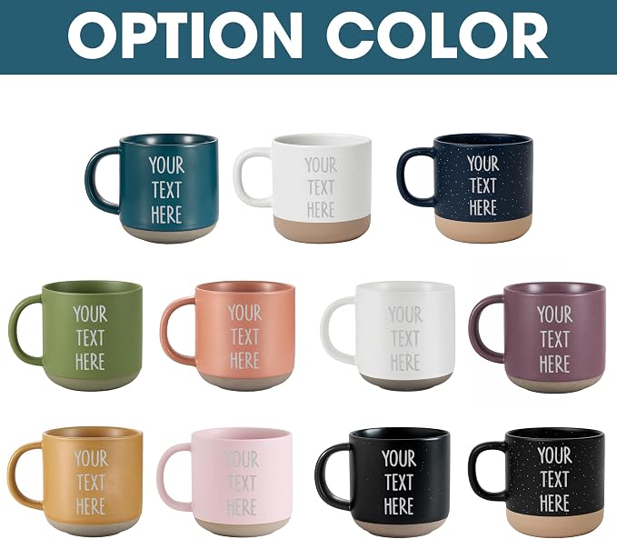Taza de café personalizada de cerámica, 12 oz miniatura 5