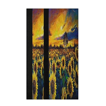 2 Pcak Refrigerator Door Handle Covers Dishwashers Grill Microwave Cabinet Door Cloth Protect Kitchen Appliance Clean Oil Painting Sunflower