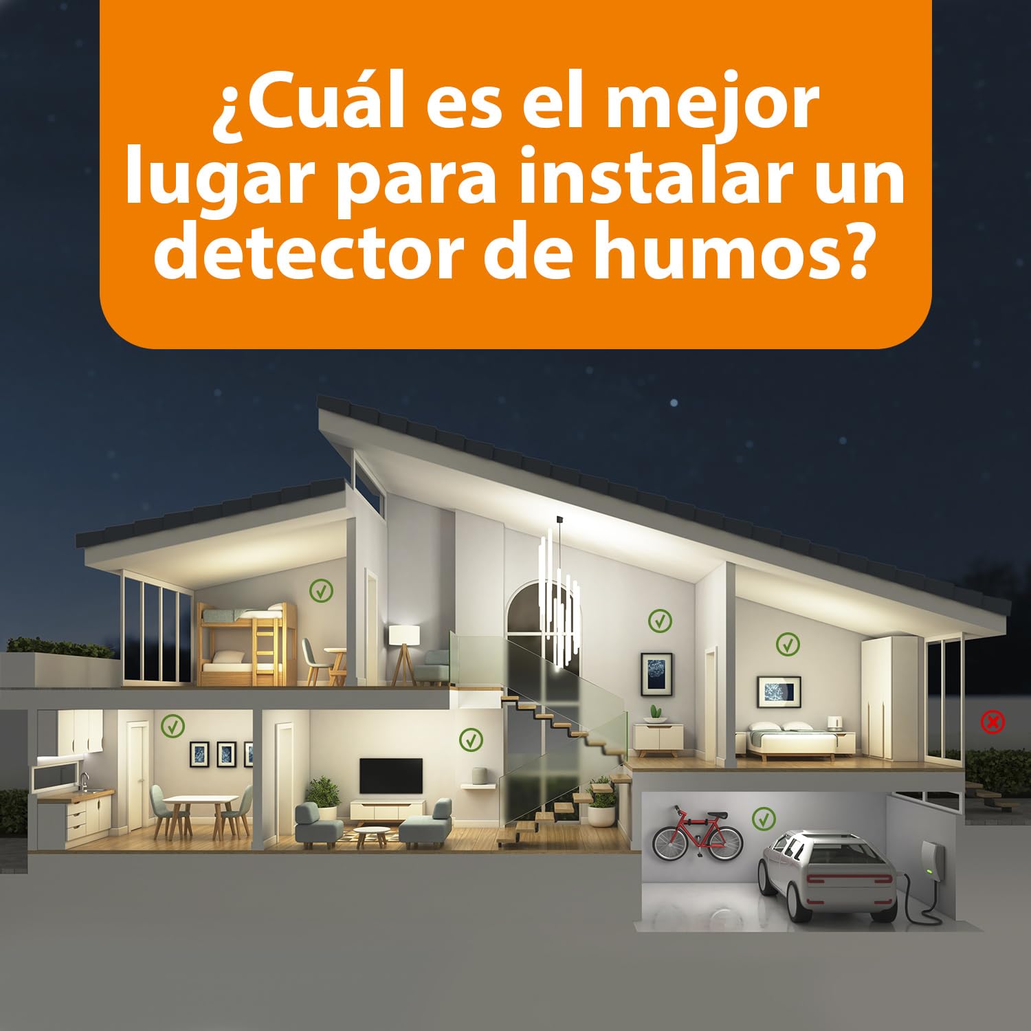 Smartwares Juego de 2 detectores de Humo- Sensores ópticos 10 años - Pilas reemplazables 5 años - FSM-11517