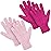 Patelai 2 Pairs Microfiber Gloves for plants Dusting Cleaning Glove Mittens House Cars Blinds Dusting(Pink, Rose Red, Large)