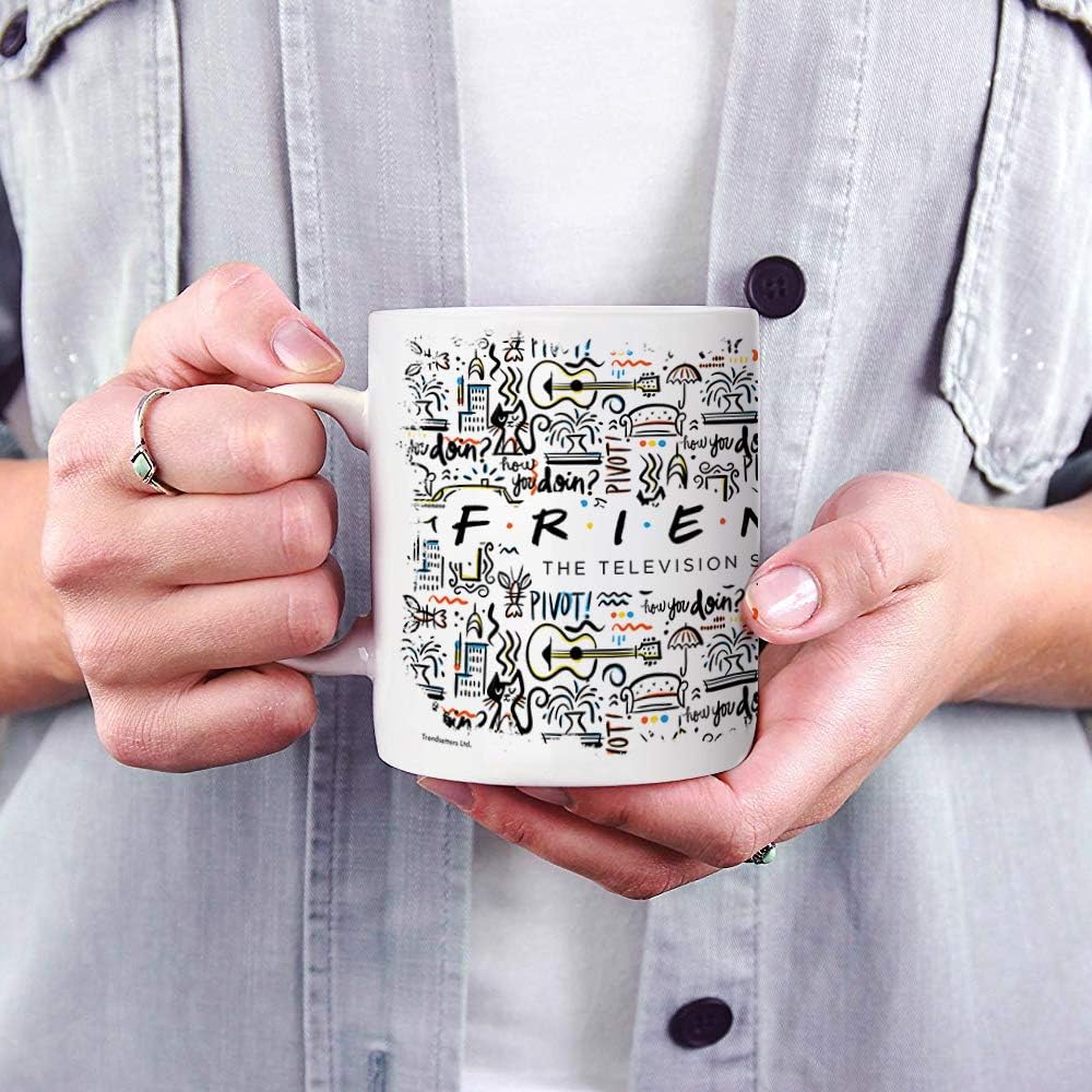 Trend Setters Friends the Television Show - 25 Years - OFFICIAL MERCHANDISE - 11 oz White Ceramic Coffee or Tea Mug – Perfect for Gifting or Collecting WMUG1004 - Image 3