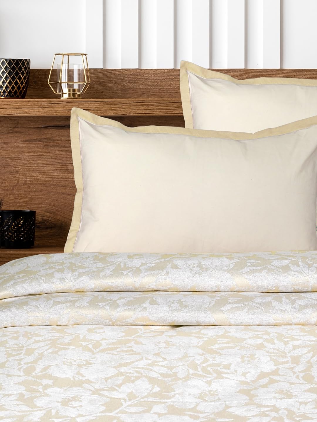 Saral Home Kanan Soft Cotton King/Queen Floral Breathable & Wrinkle-Free bedsheet for Double Bed. 1pc Queen Size bedsheet with 2 Pillow Covers [Ivory 90"X100"] (B0DHZQS4LM) Amazon Price History, Amazon Price Tracker