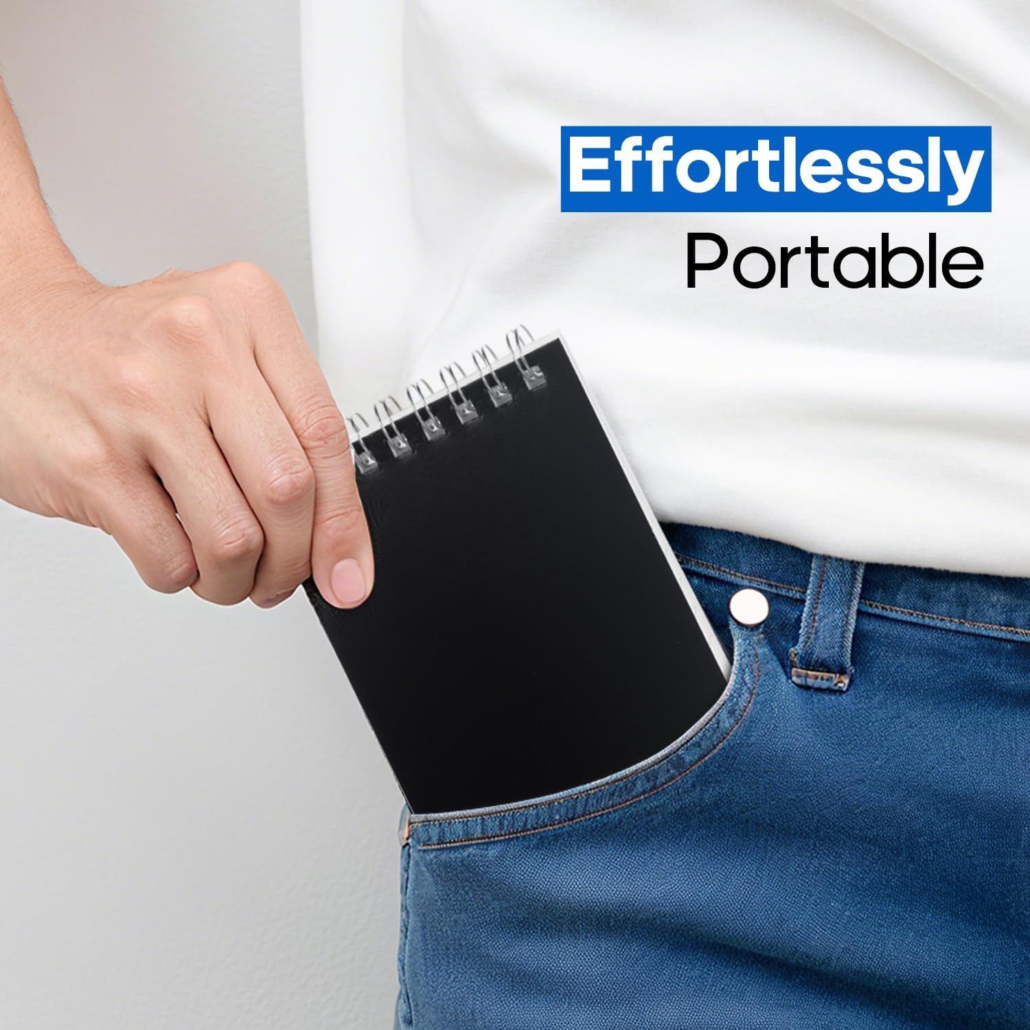 Dynta Pocket Notebook Bulk 60 Packs, 3x5 Inch Small Notepad Top Bound With Lined Pages, 10 Vibrant Colored Mini Spiral Notebooks 60Sheets/120Pages (80GSM), Memo Pads for Home, School, College, Office