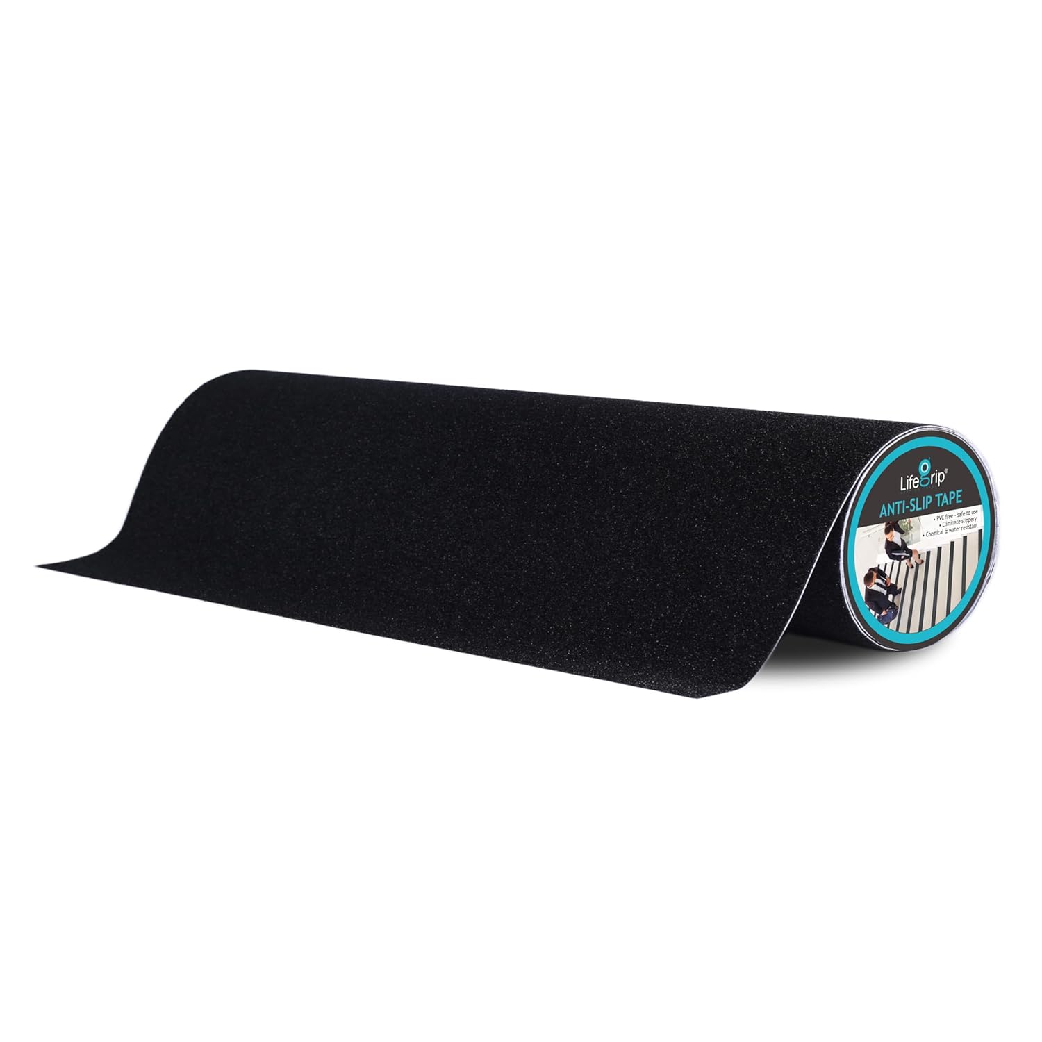 Lifegrip Anti Slip Traction Tape, 24 Inch x 60 Foot - Best Grip, Friction, Abrasive Adhesive for Stairs, Tread Step, Indoor, Outdoor (Tape, 24" X 60') 24" X 60' Black