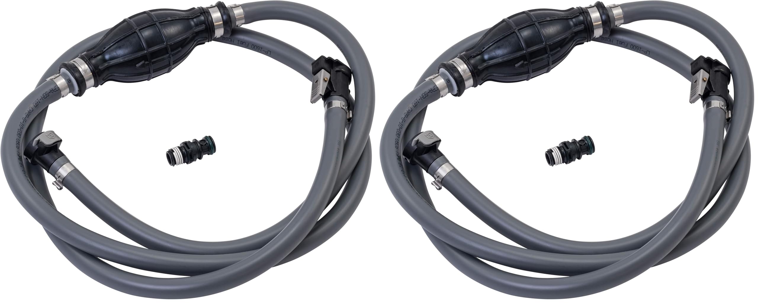 Attwood 93806MUS7 Marine Boat Fuel Line Kit with Universal Sprayless Fuel Connector, 6-Foot x 3/8-Inch - Mercury (Pack of 2)