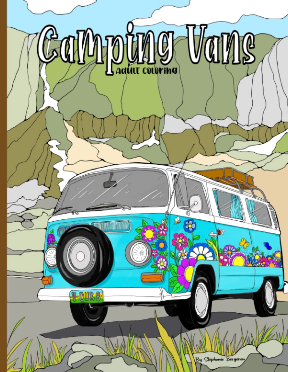 Livre de coloriage van life avec 25 vans vintage et modernes pour adultes