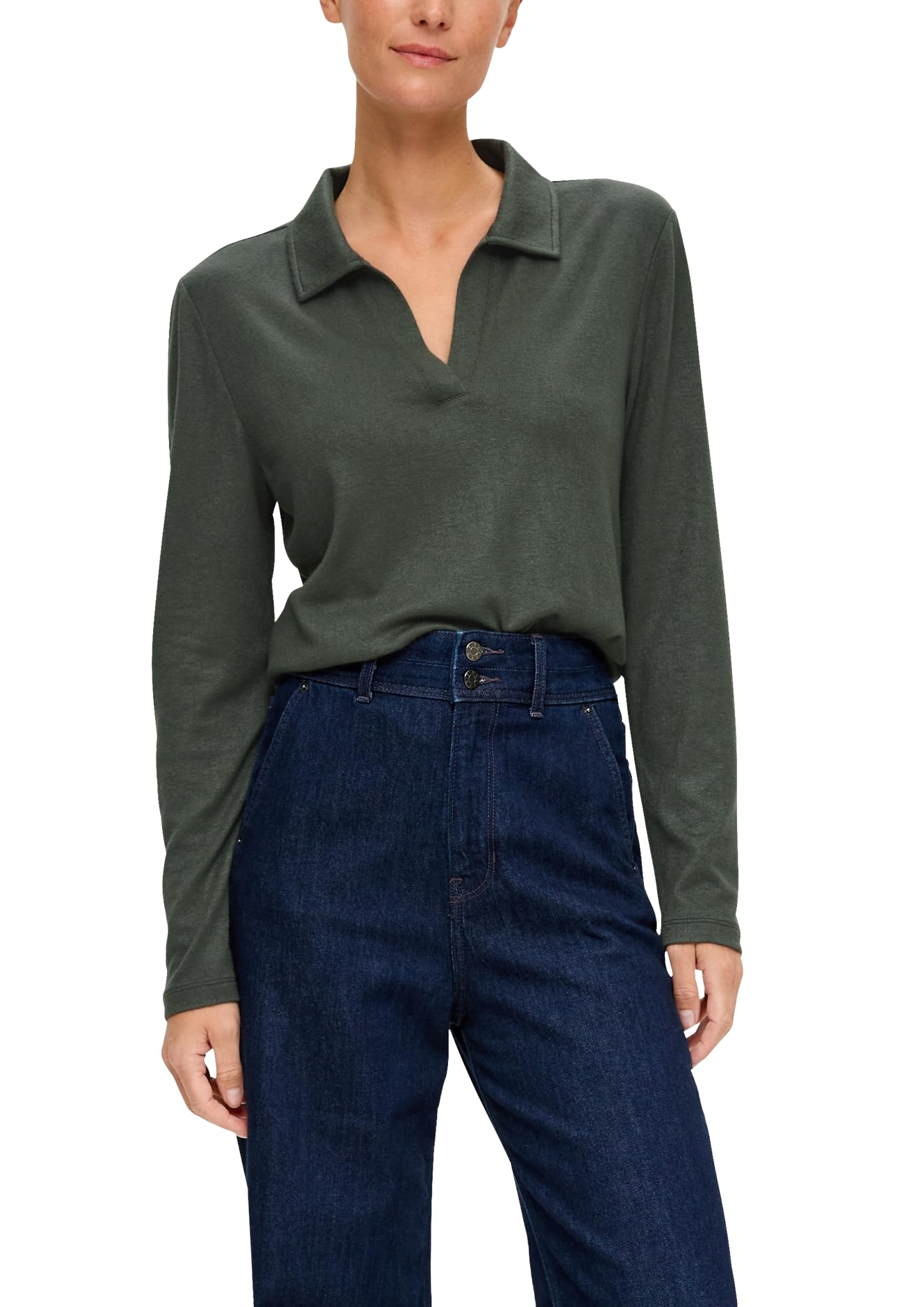 s.Oliver Women's Long-Sleeved T-Shirt, Green, 14