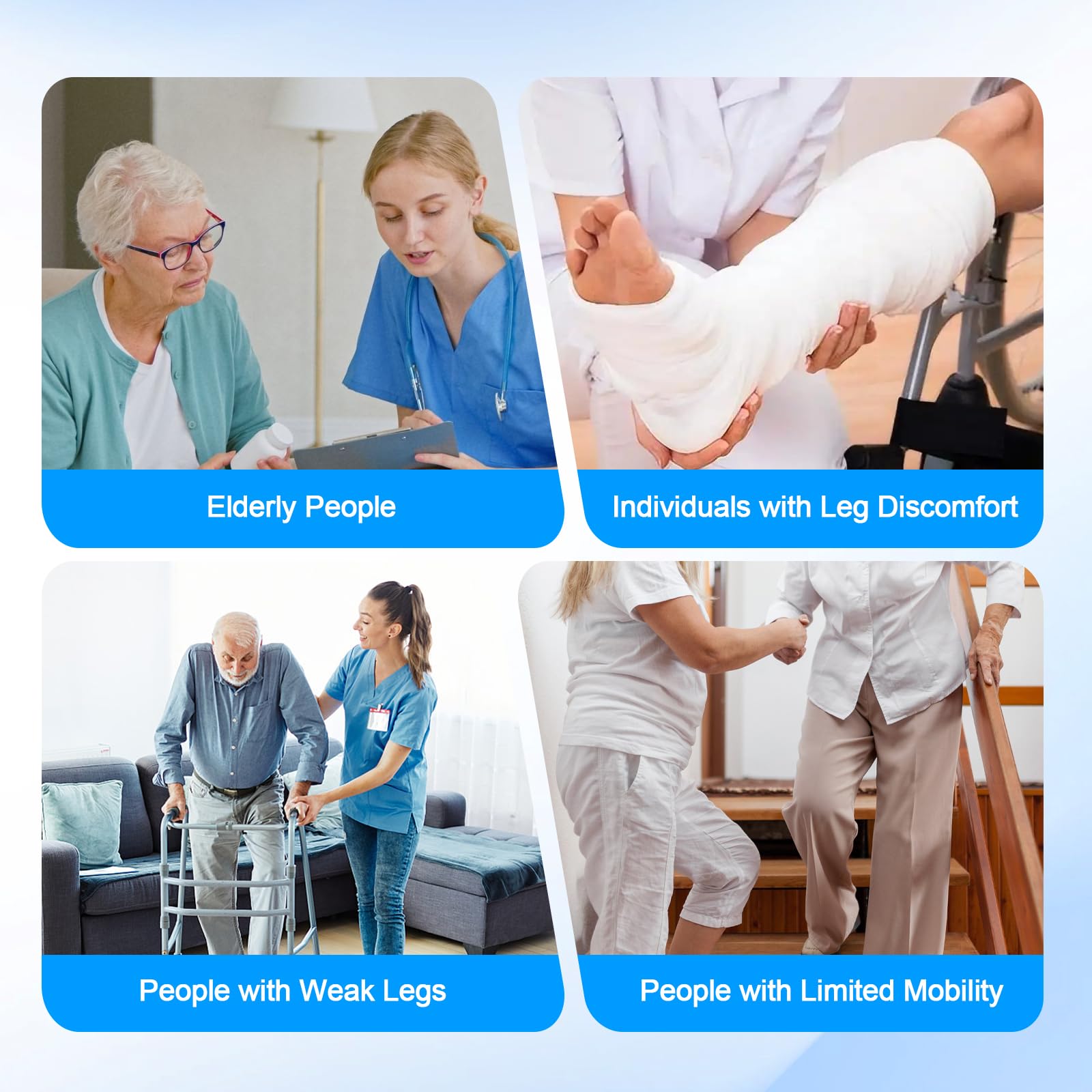 Patientenhilfe Aufstehhilfe Gepolsterter 4 Stuf Patientenlifter Hebegurte M | Patientenlifter Hebegurt mit 4-Stufiger mit Rücken Oberschenkelstütze bis 230 kgBelastung, atmungsaktiv leicht zu reinigen