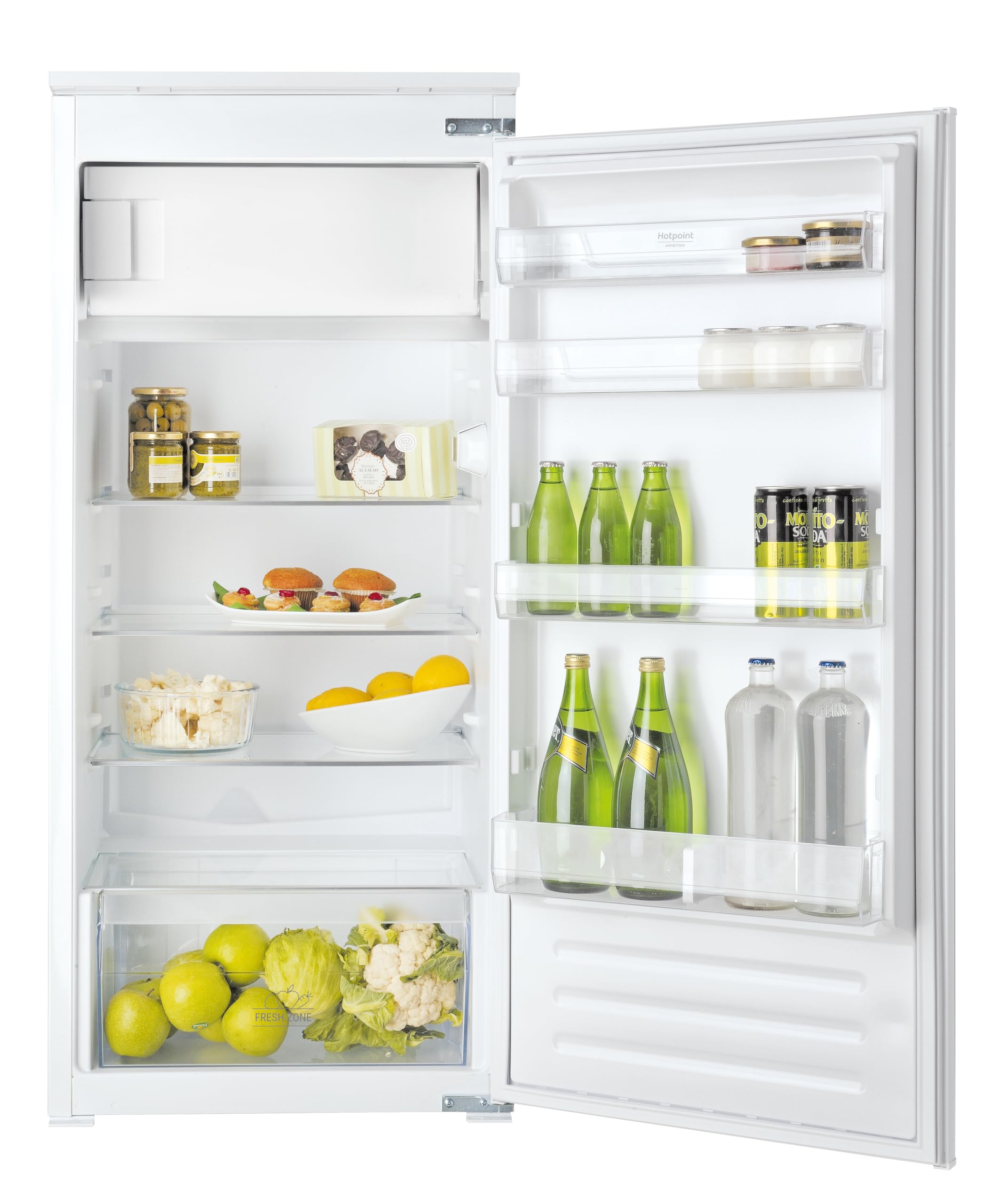 Hotpoint - SZ12A2DHA2FR Réfrigérateur 1 Porte Encastrable 189L - Technologie Low Frost, Éclairage LED - H 122 x L 54 x P 54,​5 cm - Silencieux 36 dB - Classe Énergétique E