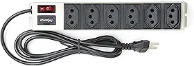 Filtro de Linha Power Line de 6 tomadas em Gabinete Metálico