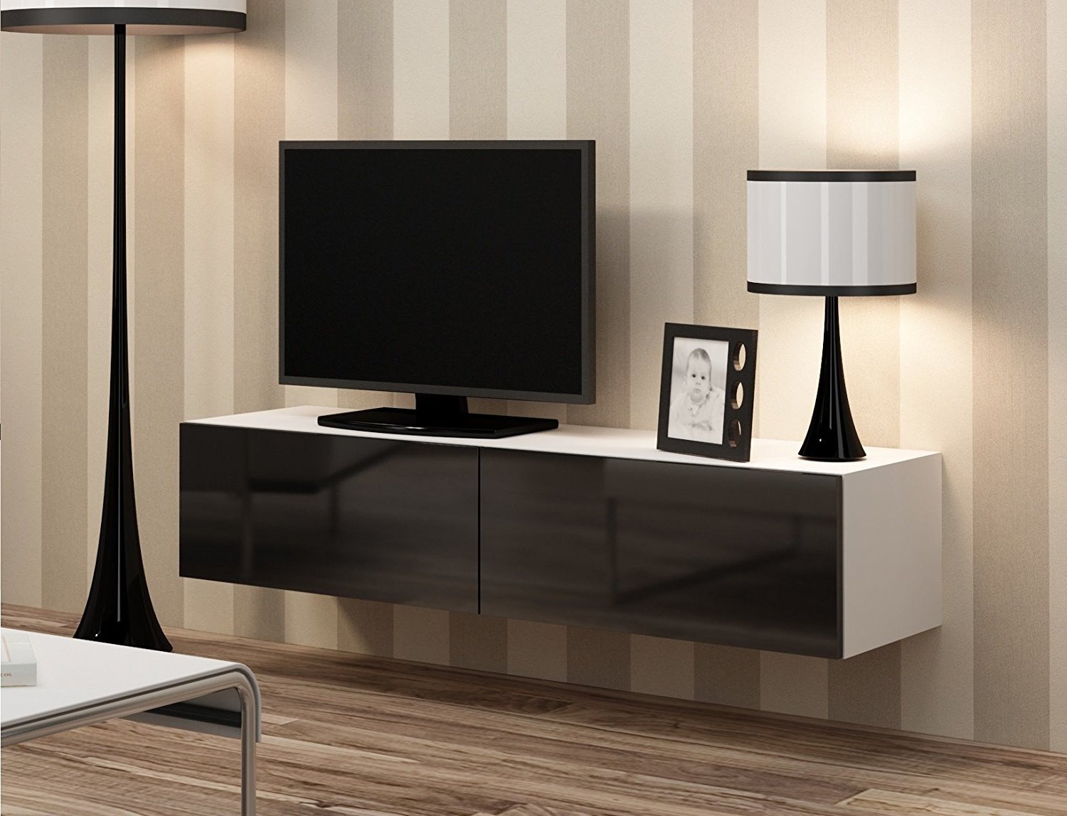Buy High Gloss TV Stand Wall able Floating Entertainment Unit
