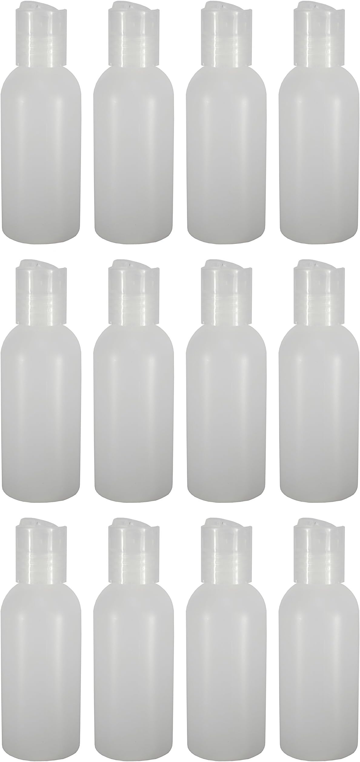 12 - Natural 2-ounce Bottles (Disc Cap)