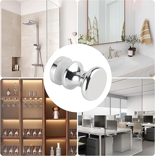 Miniatura 5 de Alise Tirador de puerta de cristal para ducha, perilla de puertas corredizas de ducha, piezas de repuesto de hardware de un solo lado para puertas