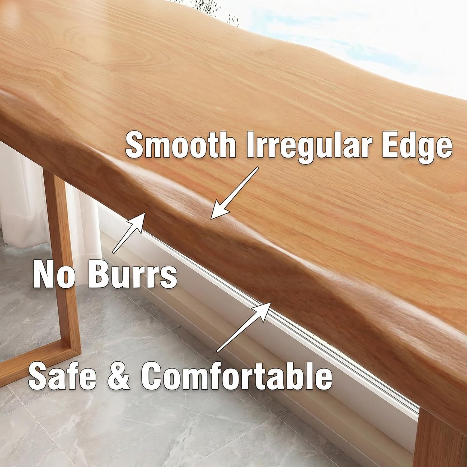 Bar Table,Kitchen Breakfast Bar,Breakfast Bar Table,Thick 50mm,Solid Wood,Easy Assembly,Durable Construction,for Small Spaces Breakfast Nook,Home Kitchen Dining,Pub