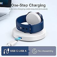 Vista 2 de Soporte de carga para Apple Watch, soporte de cargador inalámbrico magnético con cable de carga, compatible con modo de mesita de noche, compatible