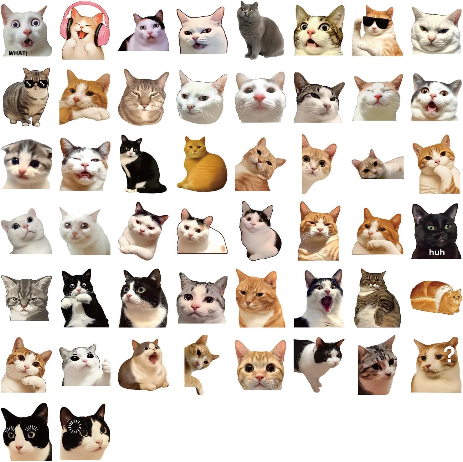 50PCS Vintage Cat Transparent Stickers image 5