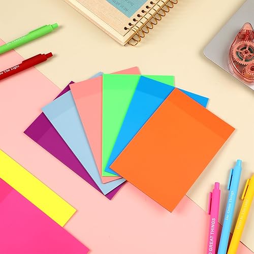 Miniatura 5 de Yinder Notas adhesivas transparentes de 4 x 6 pulgadas, notas adhesivas translúcidas, impermeable, transparente, autobloc de notas transparente,