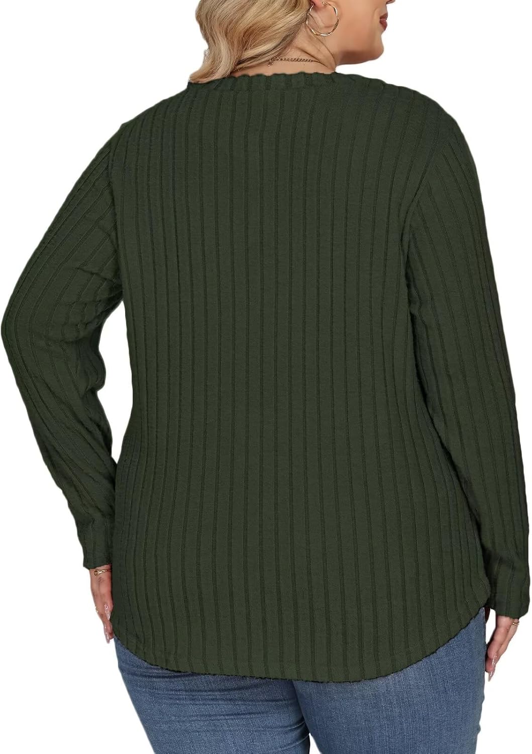 DOLNINE Plus Size Sweatshirts for Women Fashion Long Sleeve Tops Pullover Fall Winter Casual Loose Shirts - Image 4