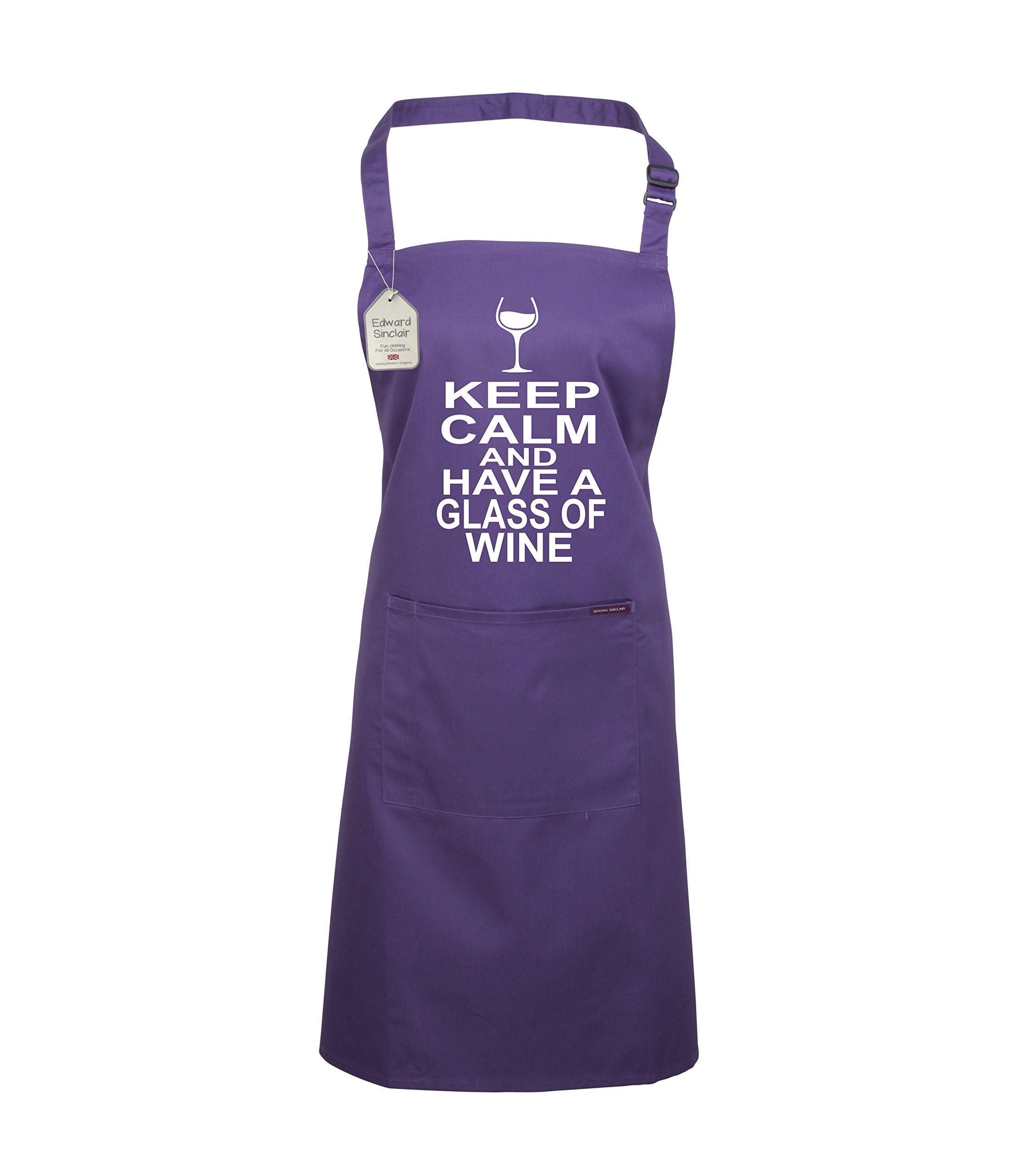 Edward Sinclair Purple | Apron | Keep Calm And Have A Glass Of Wine