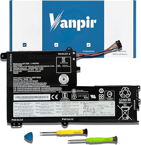 L15M3PB0 - Batería para portátil de 11,25 V, 52,5 Wh, 4670 mAh, repuesto para Lenovo IdeaPad 330S-14AST 330S-14IKB 330S-15ARR 330S-15AST 330S-15IKB