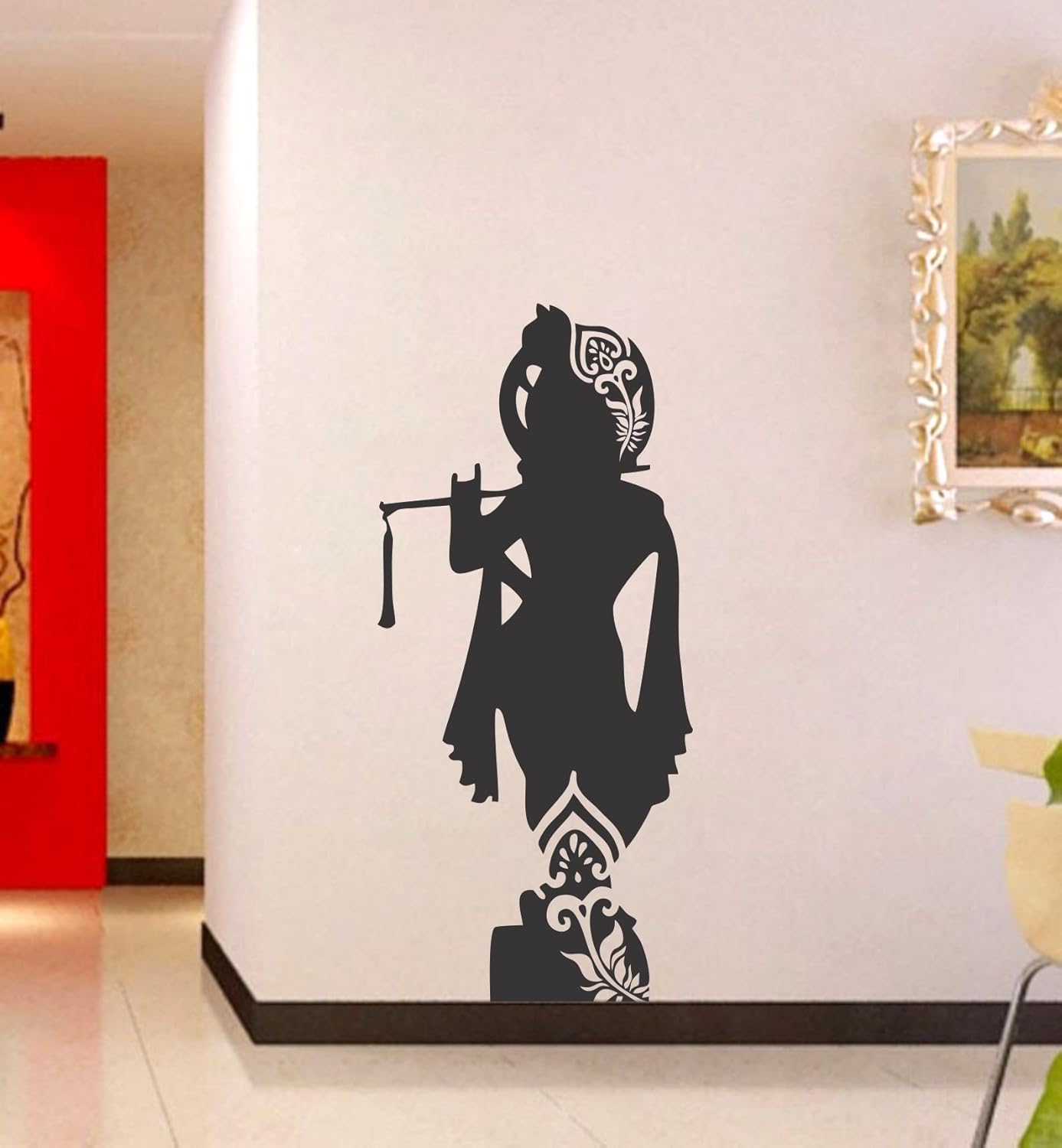 Buy Decals Creation™ Wall Sticker Krishna Ji (Size 92X60 CM) PVC Vinyl