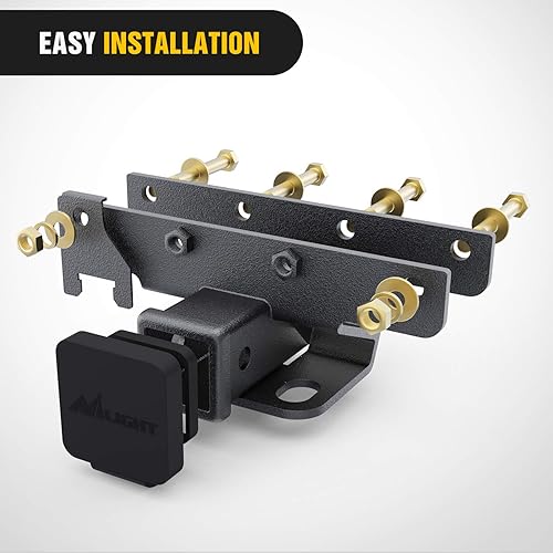 Miniatura 4 de Nilight - Kit receptor de enganche de remolque de parachoques trasero de 2 pulgadas, compatible con Jeep Wrangler JL JLU de 4 puertas y 2 puertas