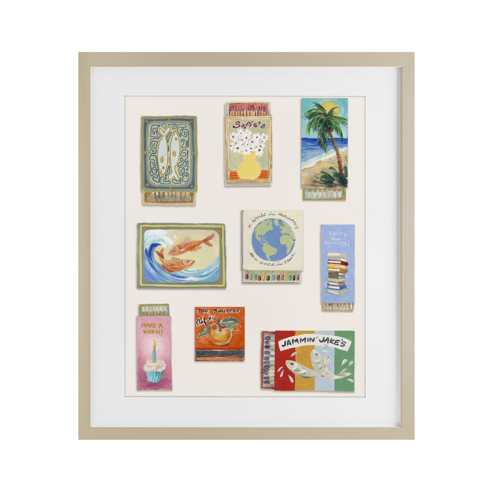 Affiche encadrée marron sous verre 33x40cm Lanie Loreth Stupell