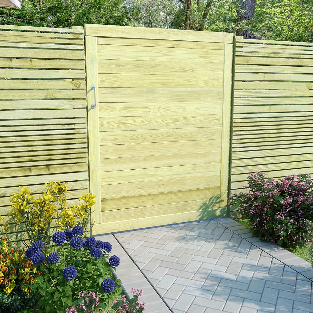Holz Gartentor Eingangstor 100 x 125 cm Grün Privatsphäre Sicherheit