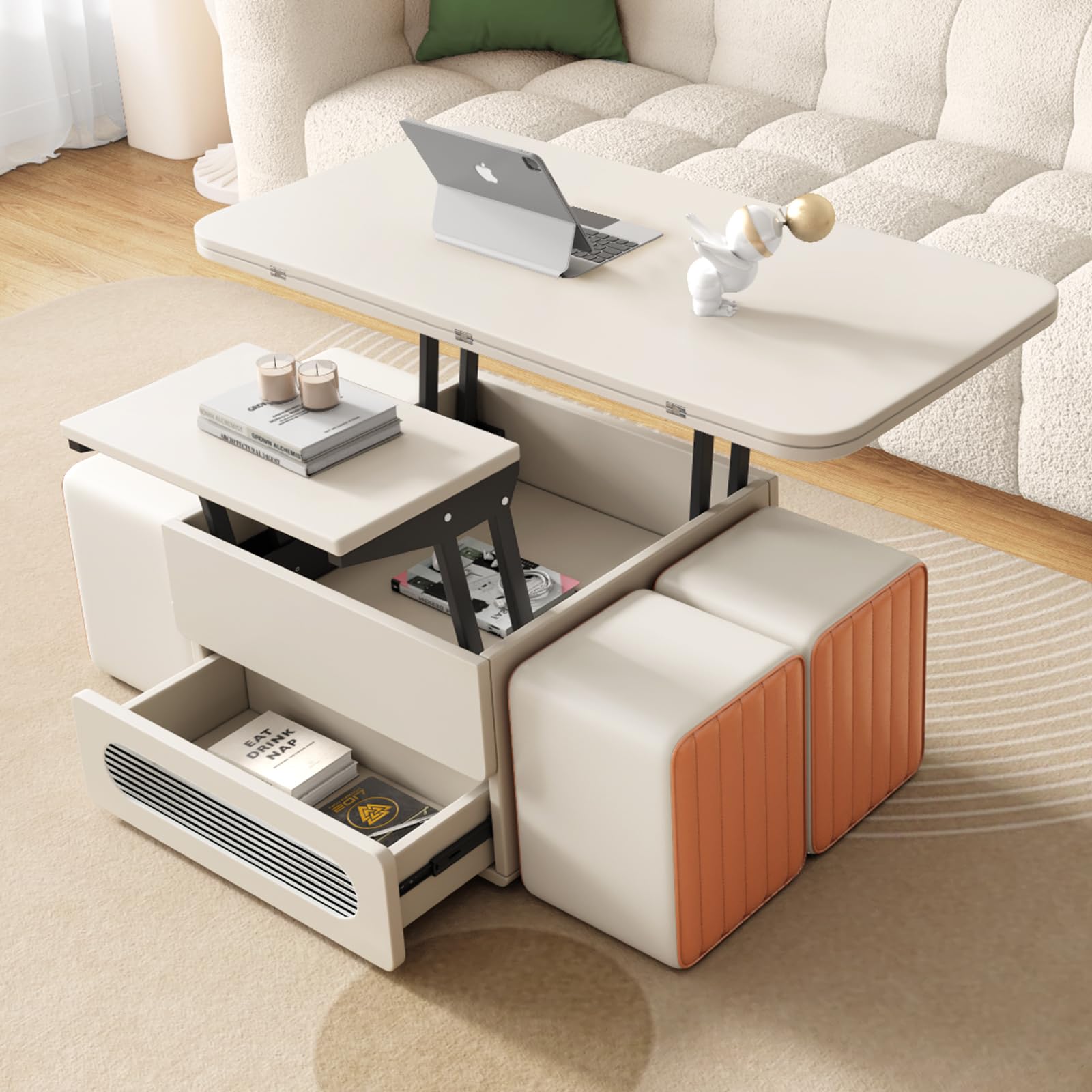 Amazon.com: QEZEOM Lift Top Coffee Table, 3 in 1 Multifunctional