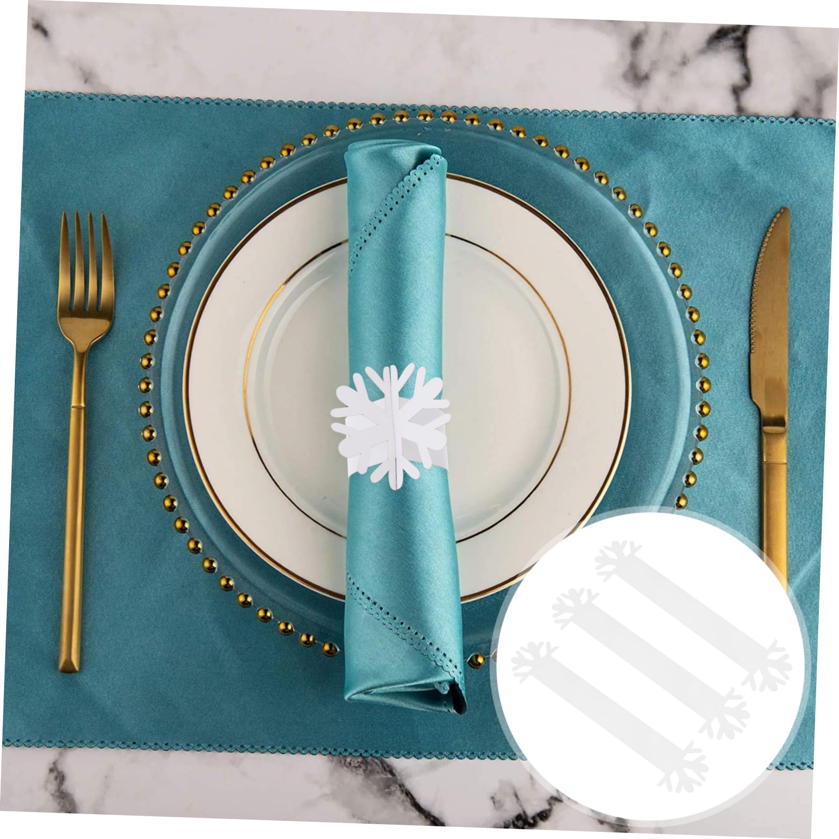 TOPBATHY 160 STK Serviettenring weihnachtliche tischdeko tischdekoration Weihnachten Serviettenschnallen für Hochzeiten Schneeflocken-Serviettenhalter Weihnachtsbedarf Weihnachtsdekoration